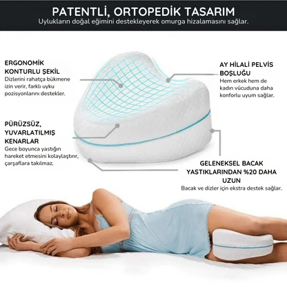 Ortopedik Bacak Arası Destekli Visco Yastık
